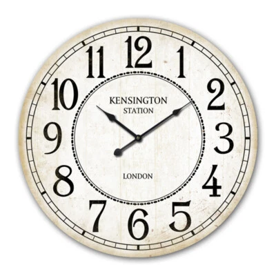 $19.95 • Buy Round MDF Wall Clock 30cm Kensington Hanging Art Battery Home Decor Gift AU