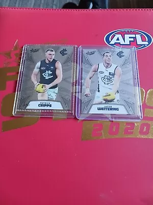 2024 Select Afl Footy Stars Thunderbolt Refractor Patrick Cripps And Jacob... • $19.99