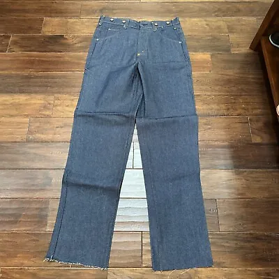 Pedee Suspender Work Jeans Mens Size 36 Blue Denim Oregon USA NEW Old Stock • $59.99