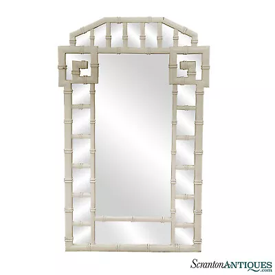 Vintage Hollywood Regency Faux Bamboo Chinese Wall Hanging Mirror • $1000