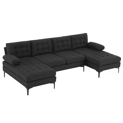 Modern Sectional Sofa Set With Double Chaise Lounge Couch U Shape 1000LBS Load • $575.90