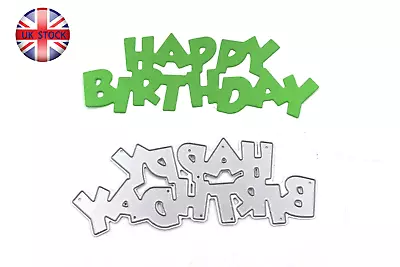 Happy Birthday Letter Metal Cutting Die Embossing Scrapbooking Stencil Craft • £3.19