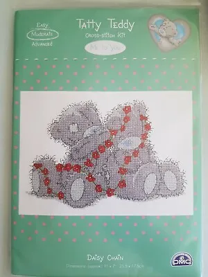 New Large Dmc Tatty Teddy Me To You Counted Cross Stitch Kit. 'daisy Chain'. • £22.50