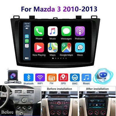 For Mazda 3 2010-2013 Android 12 Apple Carplay Car Stereo Radio GPS Navi Player • $122.21