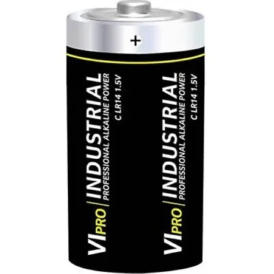 C Battery Pack Of 10 VIPRO Industrial Professional Alkaline Batteries LR14 1.5V • £11.79