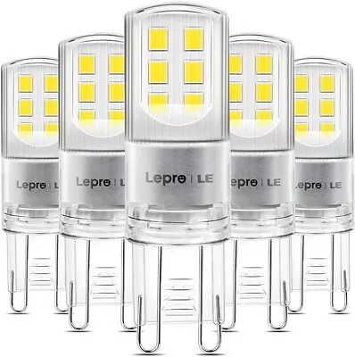 Lepro G9 LED Bulbs 2.6W Cool White 6000K 320lm Equivalent 28W 30W Halogen 5 Pack • £7.99