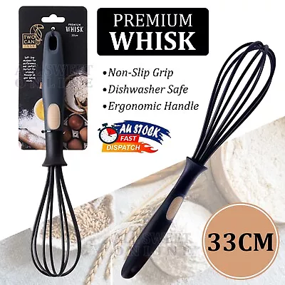 33cm Large Whisk Kitchen Utensils Egg Beater Gravy Baking Hand Wire Manual Mixer • $14.95