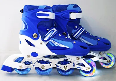 LED Light Up Adjustable Roller Blades Inline Skates (Kids Size 2-5 Ladies 4-7). • $76