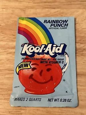 Vintage Rainbow Punch Kool Aid Packet NOS General Foods Advertising Retro 80's • $23.76