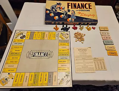 Vintage 1936 Parker Brothers Finance And Fortune Board Game • $48