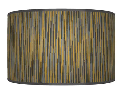 Abstarct Stripes Mustard Grey Pendant Drum Lamp Shade Handmade Lampshade Dz958 • £29.99