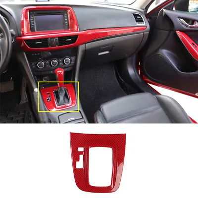 For Mazda 6 2014-2015 Red Carbon Fiber Central Console Gear Shift Frame Trim • $31.09