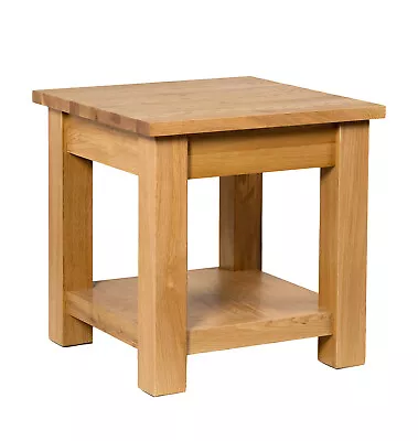 Small Oak Side Coffee Table | Solid Wood Square Bedroom Lamp/Bedside/End Stand • £104.99