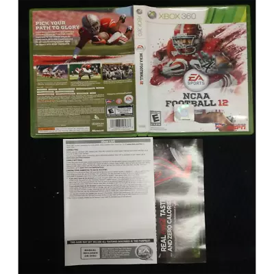 NCAA Football 12 - Xbox 360 - Case / With Instructions (No Game) • $6.99