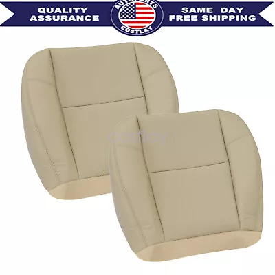 For 07-13 Chevy Tahoe Driver Passenger Bottom Perforated Leather Seat Cover Tan • $48.29