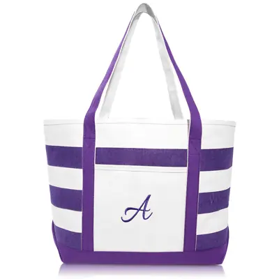 Dalix Monogrammed Beach Bag And Totes Personalized  Purple • $20