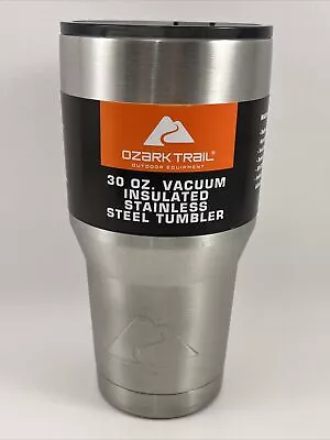 $12.99 • Buy Ozark Trail 30oz Vacuum-Insulated SILVER Stainless Steel Tumbler NEW