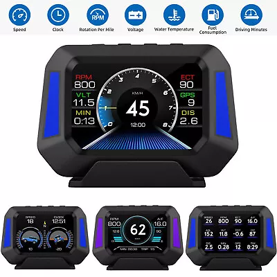 $39.90 • Buy OBD2+GPS Navigation Car Gauge HUD Head-Up Digital Display Speedometer Turbo RPM