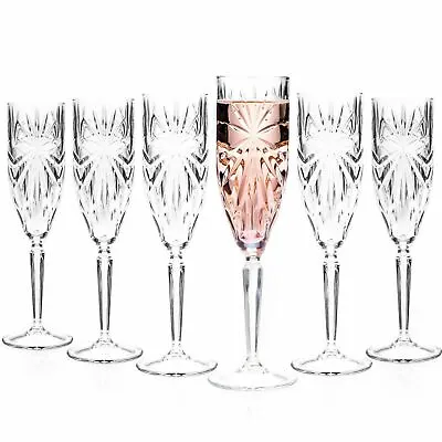 £22.99 • Buy RCR Crystal Champagne Flutes Glasses, 160 Ml, Set Of 6 Oasis (26327020006)