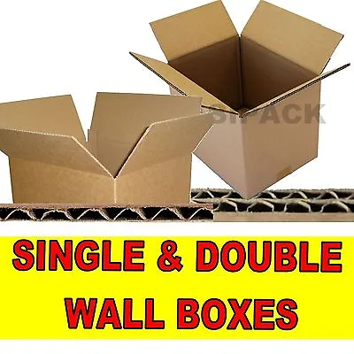 £22.80 • Buy New Single & Double Wall Cardboard Postal Boxes Cartons - Made From Kraft Paper