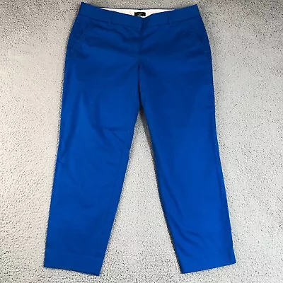 J. Crew Pants Womens 8 Blue Straight Leg Stretch Chino Khakis Casual City Fit • $23.70