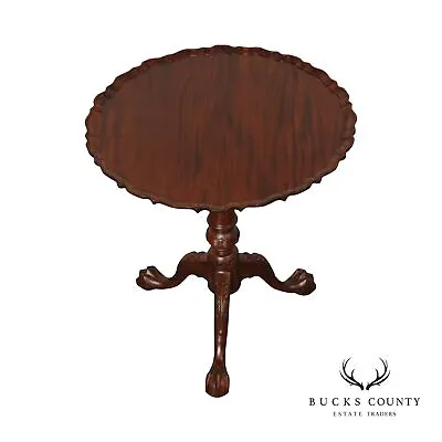 Chippendale Style Mahogany Tilt-Top Pie Crust Table • $795