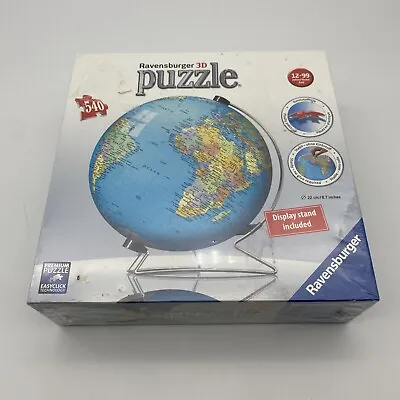 $29.99 • Buy Ravensburger 3d Puzzle The Earth 540 Pieces World Globe W/ Stand Nos 2012 Sealed