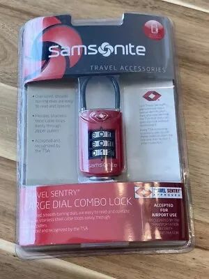 New Samsonite Travel Sentry 3-Dial TSA Combination Lock Luggage Varisty Red • $10