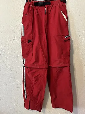 VTG 90s Y2K No Boundaries Mens S Cargo Pants Skate Zip Baggy Grunge Convertible • $68