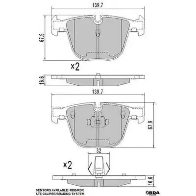 RDA Brakes Extreme Brake Pad Set Rear RDX1499SM • $49.46