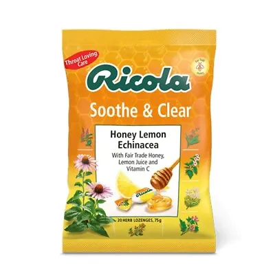 Ricola Soothe & Clear Honey Lemon Echinacea Bag - 75g • £3.99
