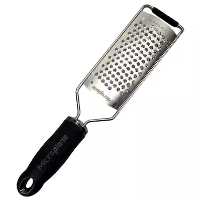 Microplane Gourmet Series Fine Cheese Grater Rubber Black Grip Handle Precision • $9.77