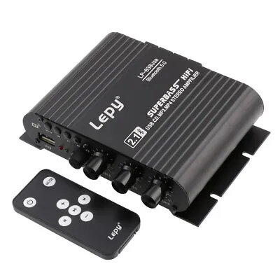 LEPY LP-838 USB Bluetooth 5.0 HiFi BASS 2.1 Channel Audio Amplifier 12V • £23.71