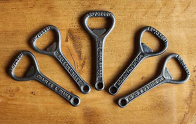 Vintage Cast Iron Bottle Opener Keyring Antique Style ~ Crown Cork Railway ~ • £3.99