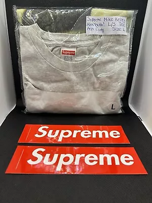 Supreme Mike Kelley AhhYouth! L/S Tee Ash Grey Size L + 2 Stickers • $50
