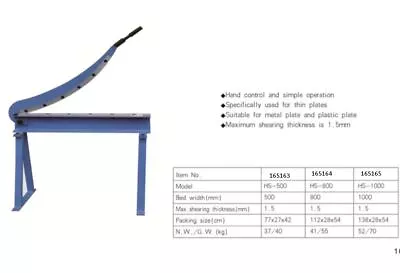 165163 Metal Sheet Lever Hand Guillotine Shear Cutter 500mm • £225