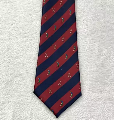 MERCEDES Neckwear Golf Myung Ju Silk Mens Necktie • $4.99