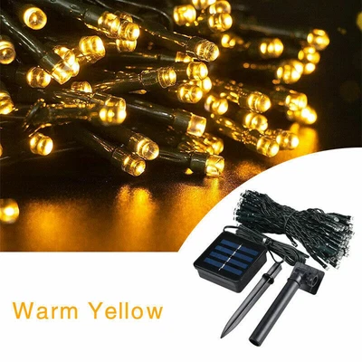 £9.99 • Buy 200LED Solar String Lights Waterproof Halloween Christmas Garden Decoration