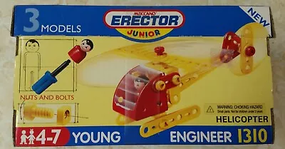 Vintage 1993 Meccano Erector Junior Helicopter Set- Engineer 1310 NOS • $59.96