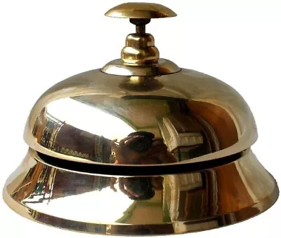 Desk Bell Antique Vintage Brass Hotel Service Ornate Reception Decor Item • $26.10