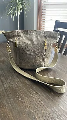 Vintage Paris Handbag Metallic Snakeskin Print • $9