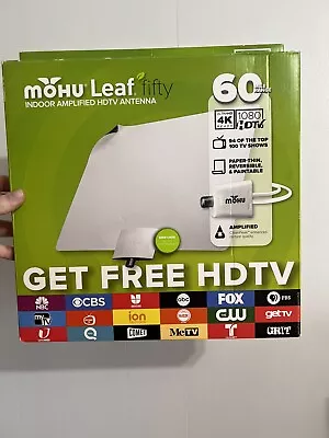 Mohu Leaf Supreme Pro Indoor HDTV Antenna With Signal Indicator NEW OPEN BOX • $49.99