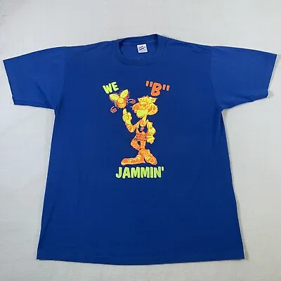 VINTAGE 1999 We Be Jamming Shirt Adult Large Blue Single Stitch Neon Bright U1 • $9.07