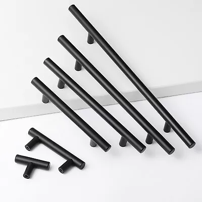 10/20Pcs Black Cabinet Handles T Bar Stainless Steel Kitchen Drawer Door Pulls • $9.65