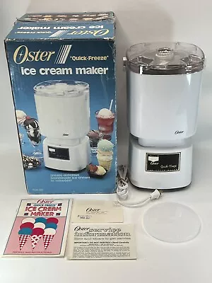 Oster Ice Cream Maker Quick Freeze Vintage 768-08 Used (Very Good Condition) • $29.99