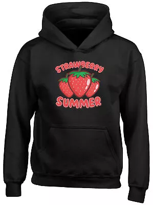 Strawberry Lover Kids Hoodie Oh Sweet Strawberry Fruit Farm Picking Boy Girl Top • £13.99