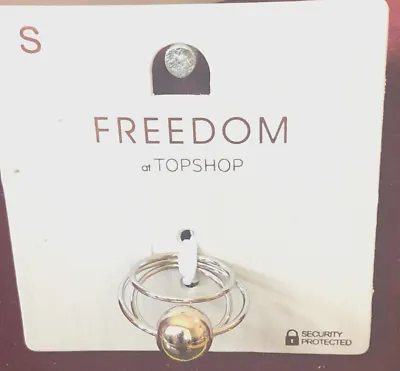 £5.98 • Buy Ring Small Silver Circle Ball TOPSHOP Freedom New Ring Jewellery RRP £7.50