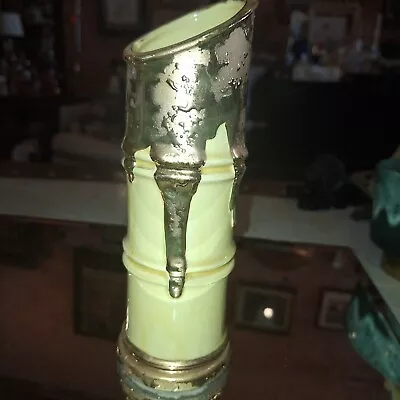 Vintage MCM Savoy China Weeping Gold Bamboo Style Vase • $15