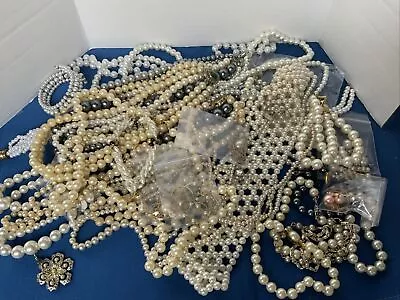 Vintage/ Modern Faux Pearl Costume Jewelry Lot      (#103 ) • $8.83