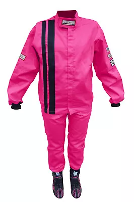 Pink Kids Fire Suit Race Suit 2 Piece Jacket & Pants Sfi 3.2a/1 Size 10/12 • $104.99